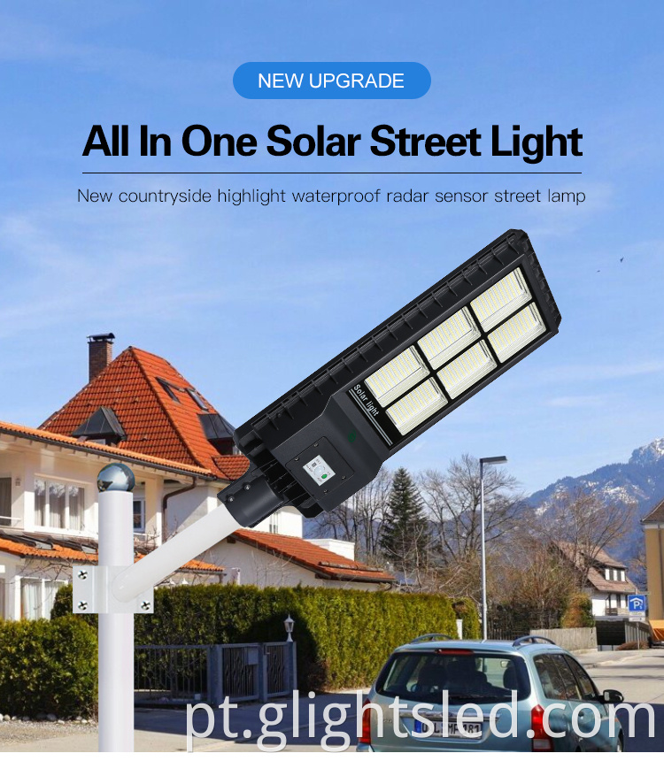 Preço competitivo IP65 à prova d'água ao ar livre SMD 60W 120W 180W Integrated All em um LED Solar Street Light